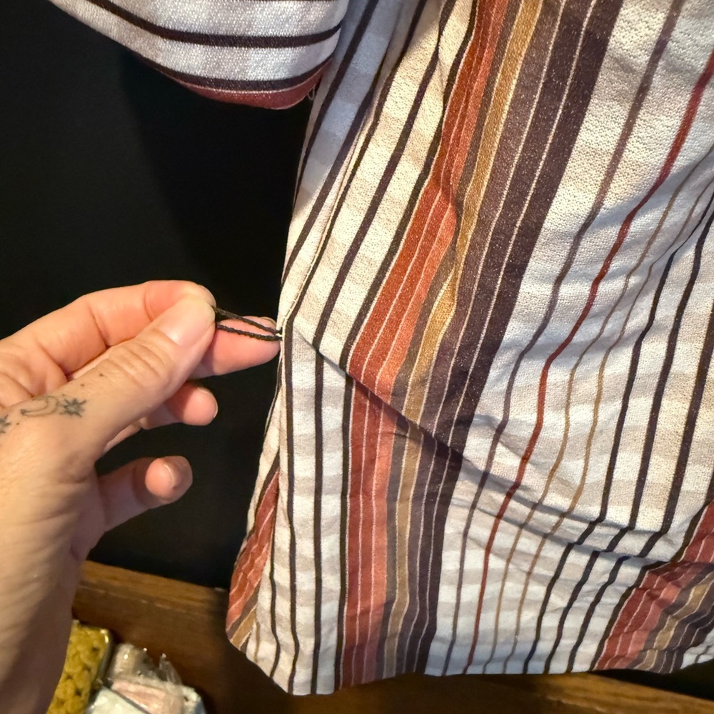 Striped Open-Front Shirt - Picture 4 of 6
